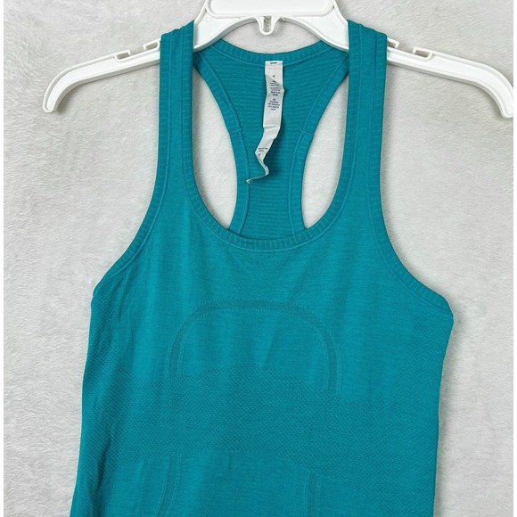 Lululemon Tank Top Shirt Womens 4 Green Turquoise Racerback Gym Training Yoga - Picture 2 of 9